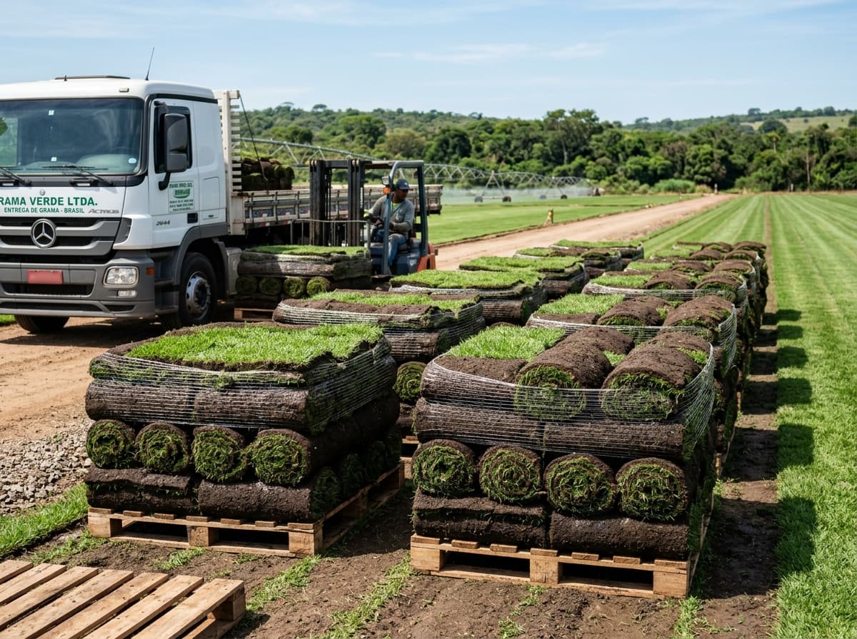 Pallets prontos para transporte